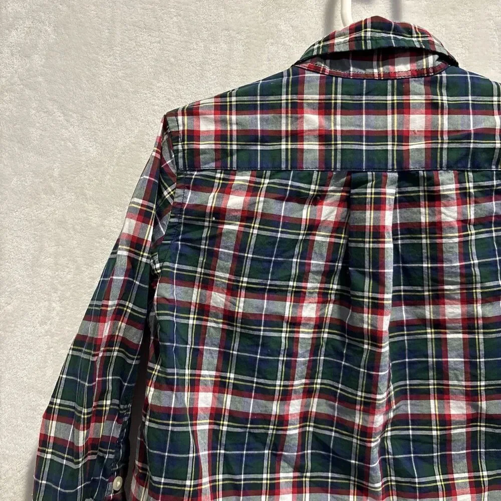 Polo Ralph Lauren Toddler Boy Plaid Button Down Natural Stretch Shirt 3/3T